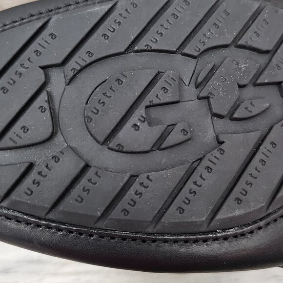 UGG Australia Leather Slip-on Mule Black Cushion Driving Slipper Shoe - Picture 15 of 15